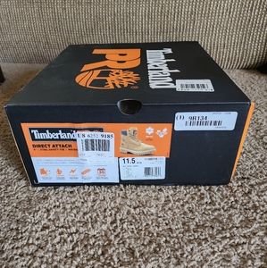 Timberland PRO direct attach 6" men's steel toe work boots. Size 11.5 WHEAT
